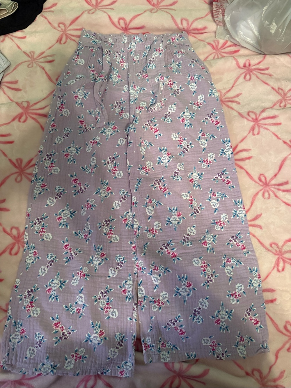 French Connection Lavender Floral Skirted Culottes
